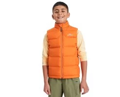 Kathmandu Epiq Boys Down Puffer Water Repellent Warm Outdoor Winter Vest Kids - Orange Squash