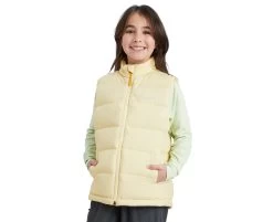 Kathmandu Epiq Girls Down Puffer Water Repellent Warm Outdoor Winter Vest Kids - Yellow Sunlit