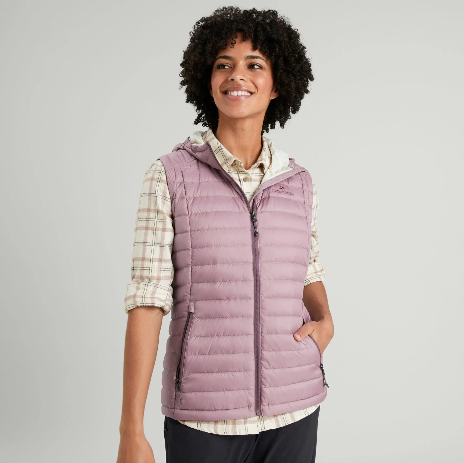 Kathmandu Heli Women's 600 Fill Hooded Lightweight Down Vest