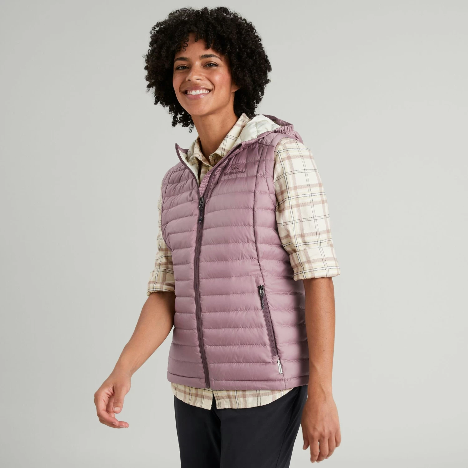 Kathmandu Heli Women's 600 Fill Hooded Lightweight Down Vest - Image 3